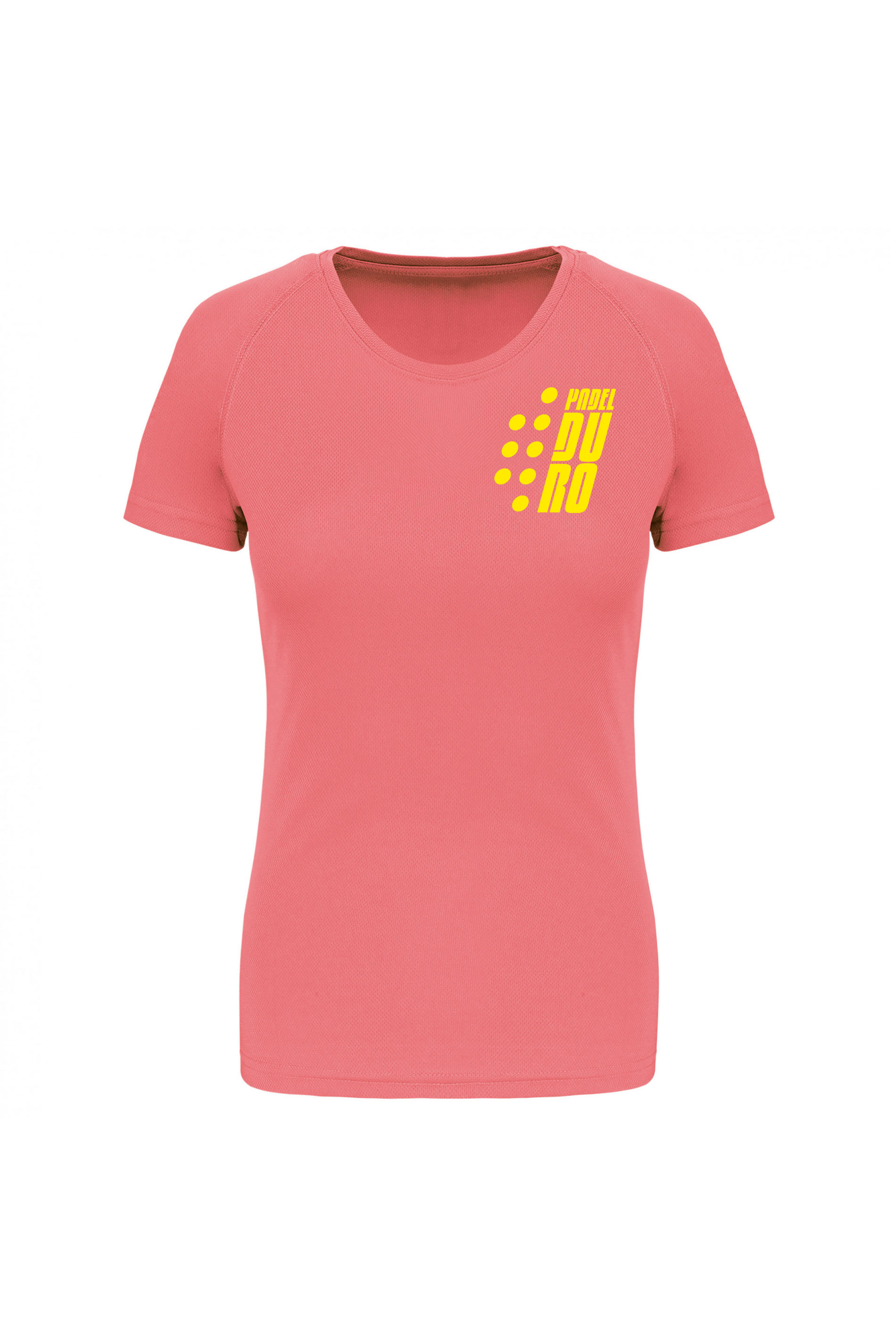 T-SHIRT PADEL DONNA MANICA CORTA CORAL L GIALLO
