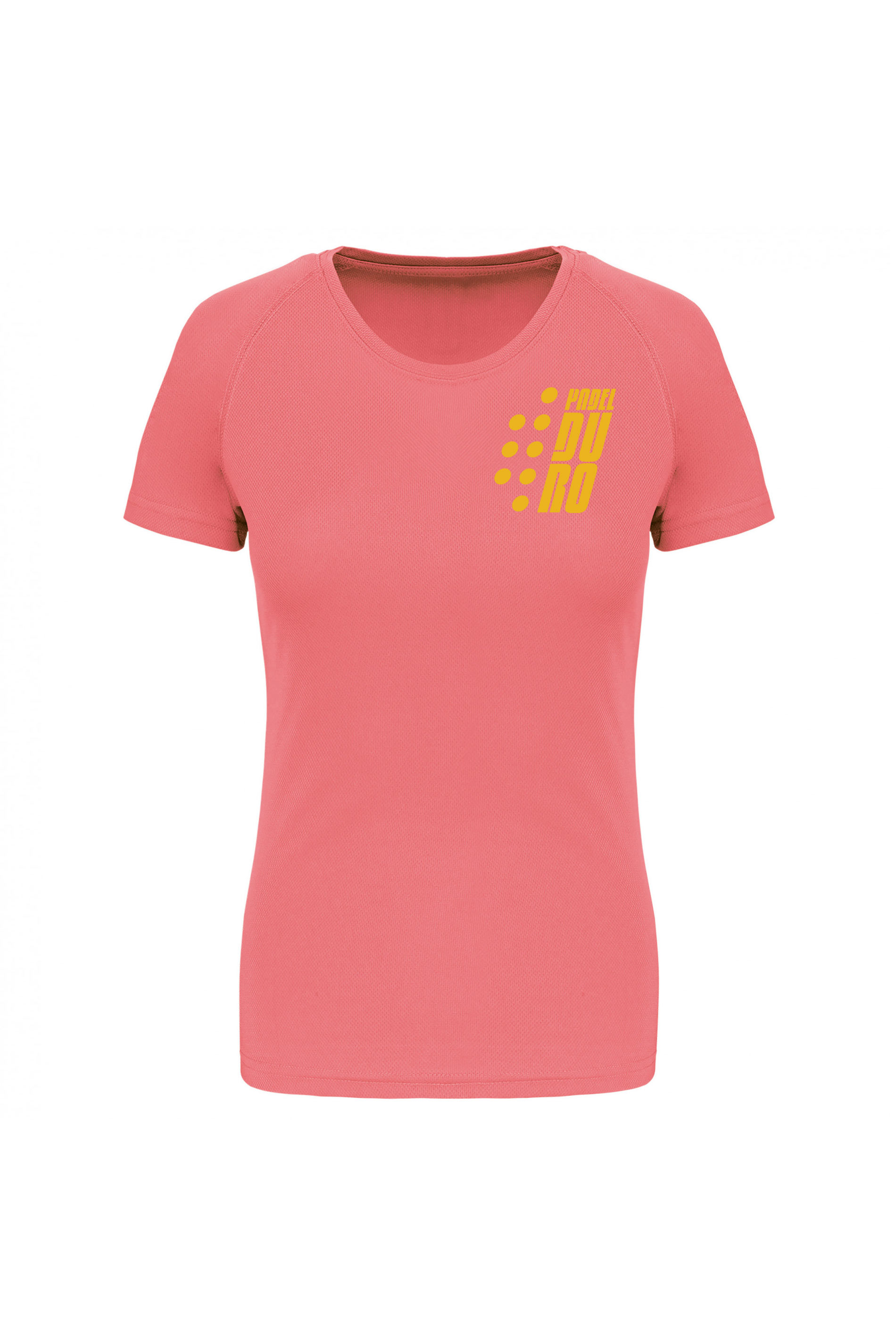 T-SHIRT PADEL DONNA MANICA CORTA CORAL S ORO