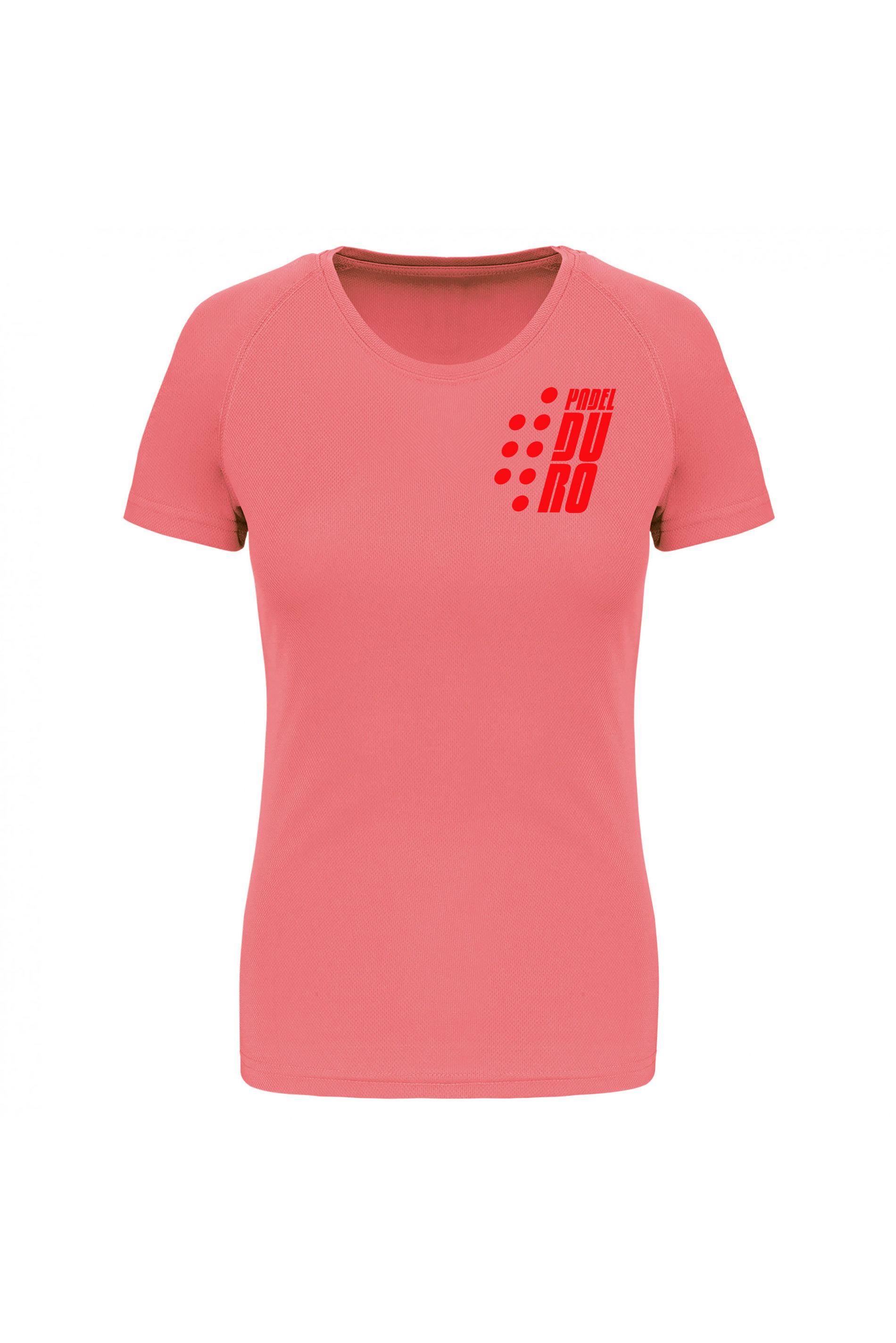 T-SHIRT PADEL DONNA MANICA CORTA CORAL XS ROSSO