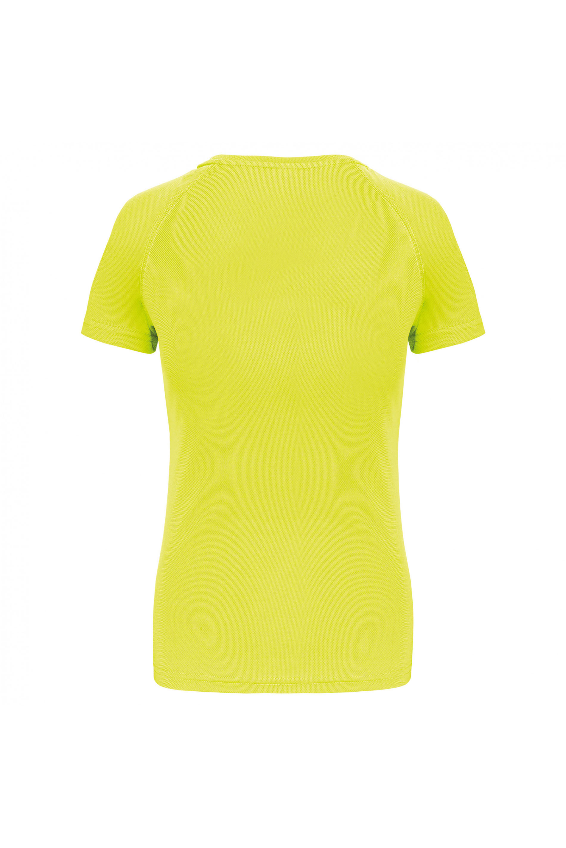 T-SHIRT PADEL DONNA MANICA CORTA GIALLO-FLUO