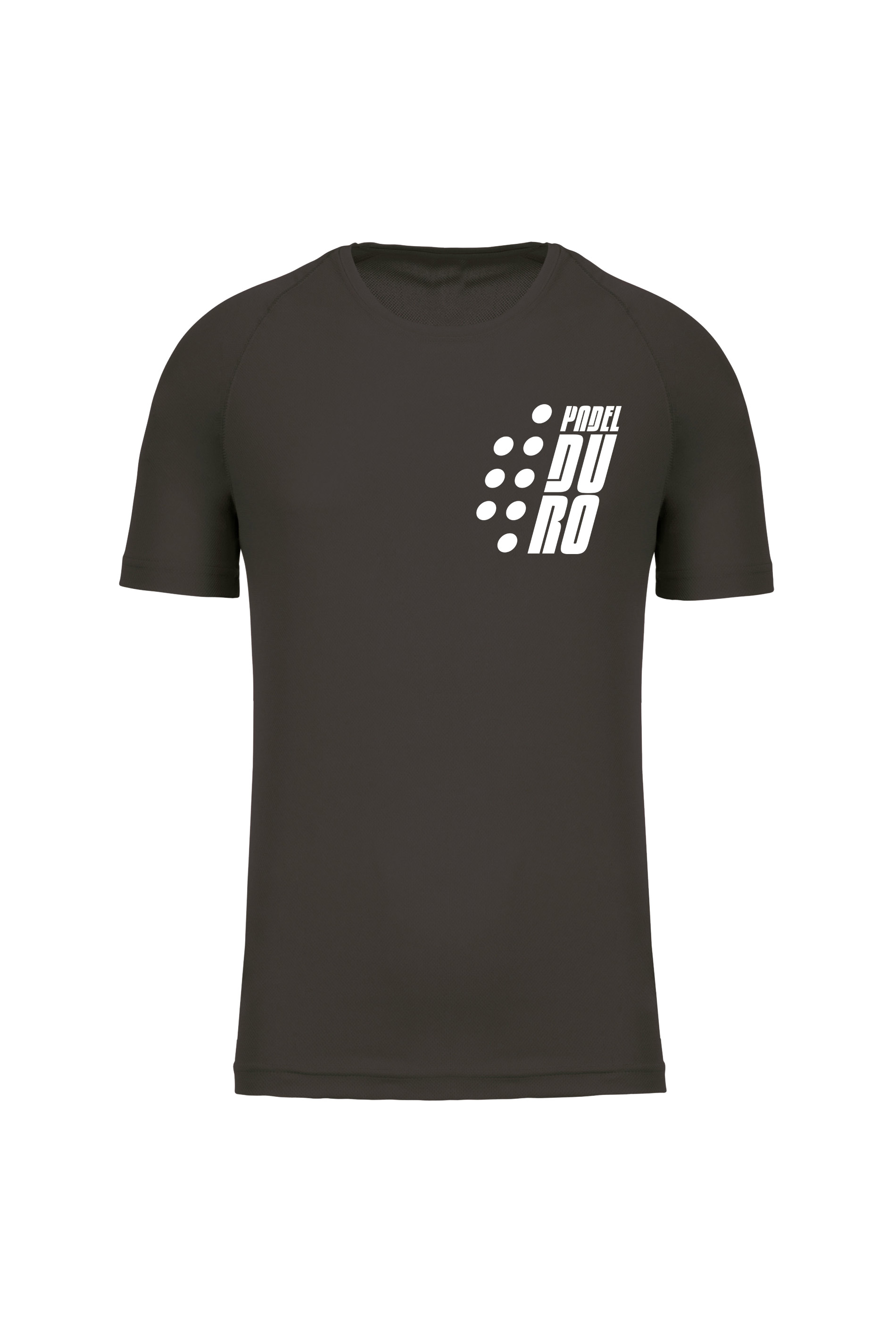 T-SHIRT PADEL UOMO MANICA CORTA GRIGIO SCURO