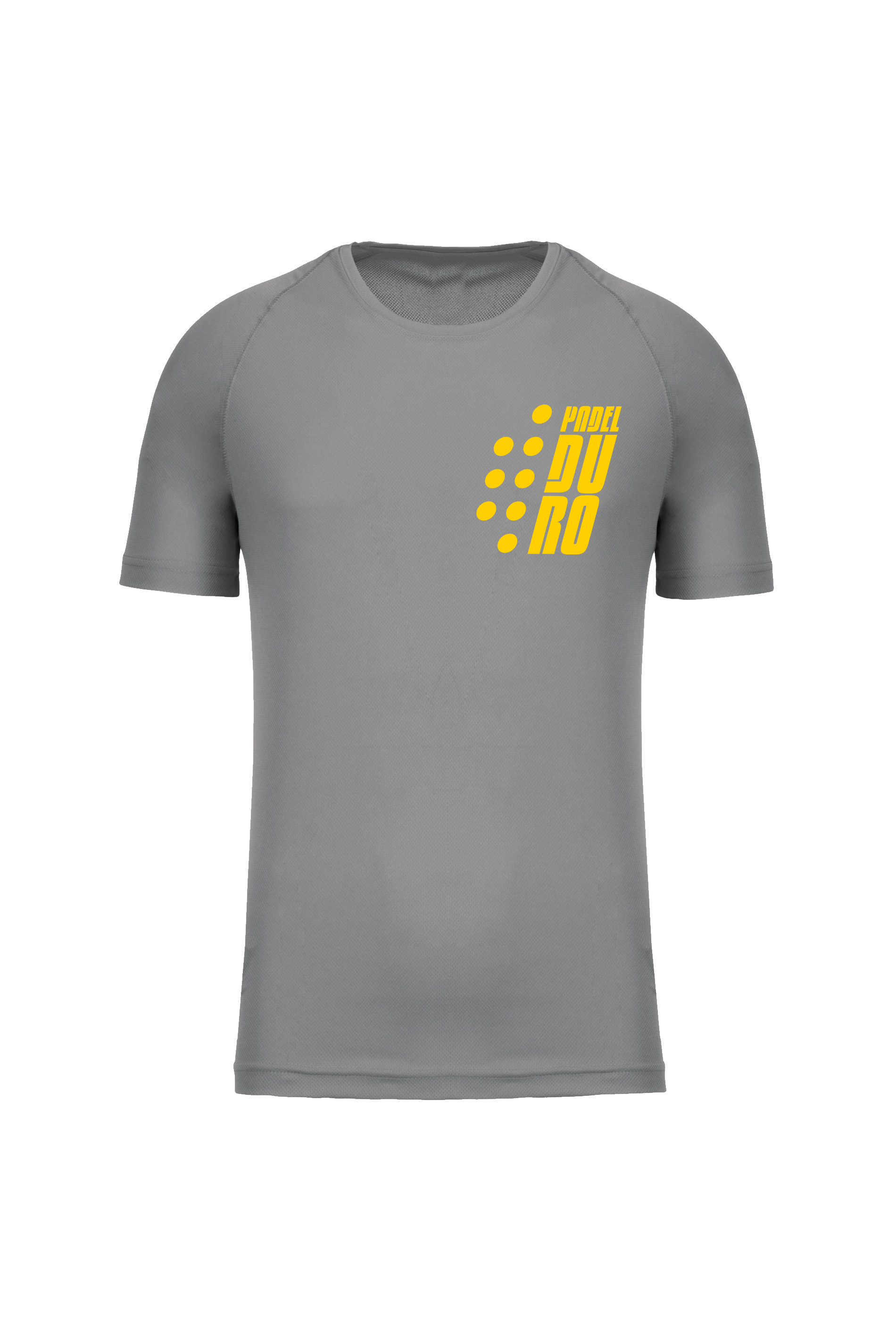 T-SHIRT PADEL UOMO MANICA CORTA GRIGIO-ARGENTO