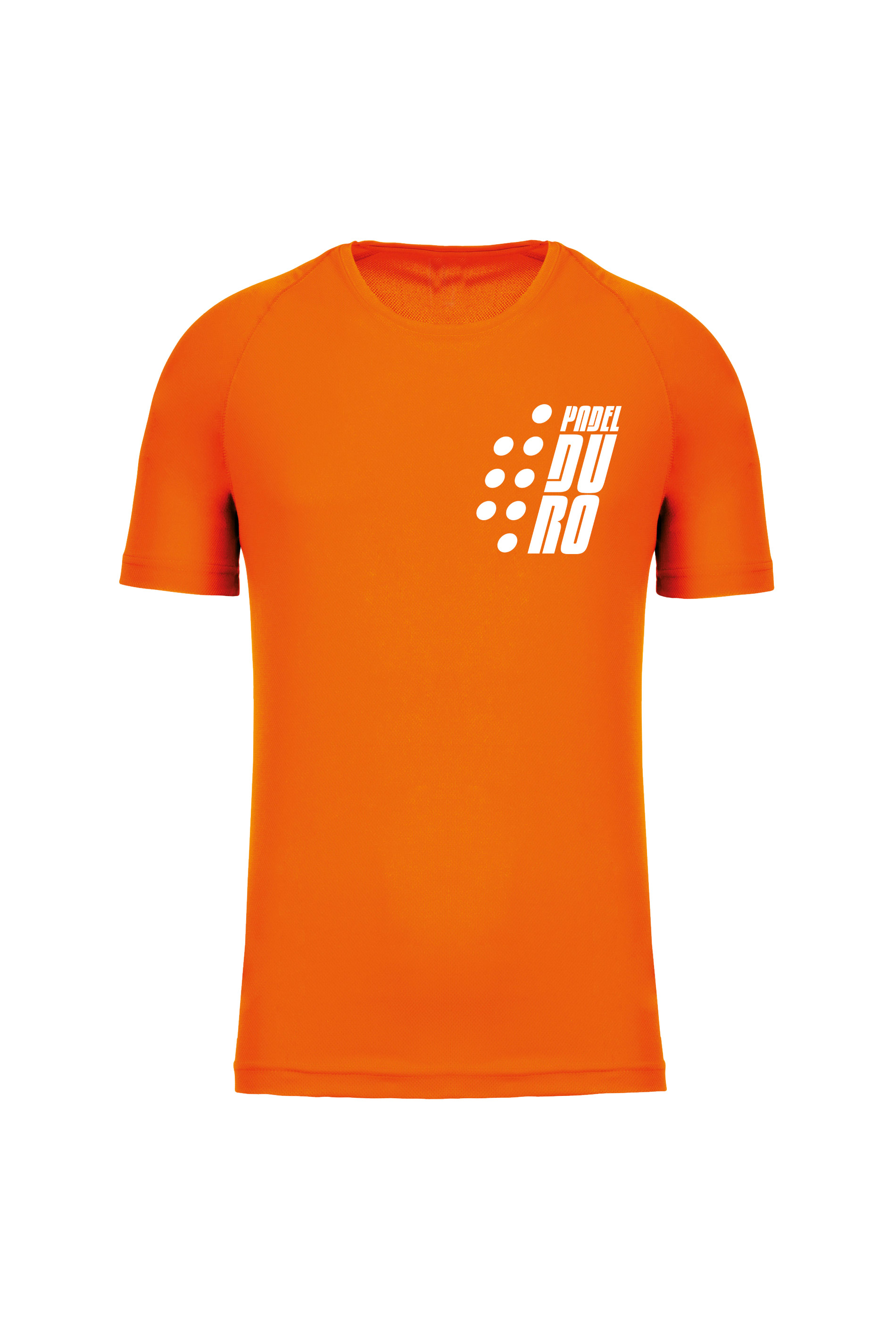 T-SHIRT PADEL UOMO MANICA CORTA ARANCIO-FLUO