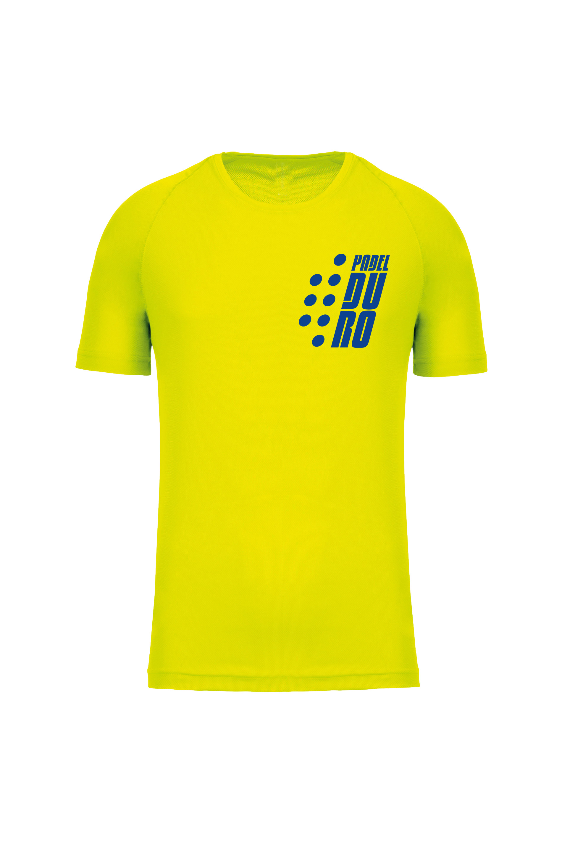 T-SHIRT PADEL UOMO MANICA CORTA GIALLO-FLUO